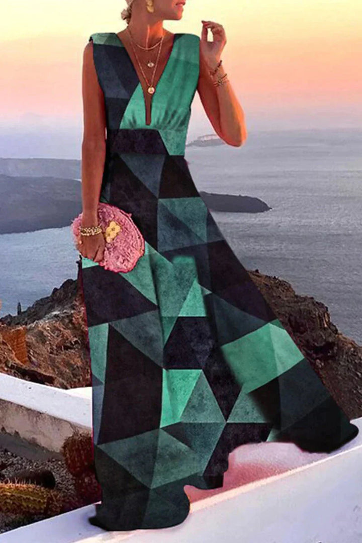 W&W Mode | Sommerliches Ärmelloses Kleid Mit Aufdruck Für Damen
