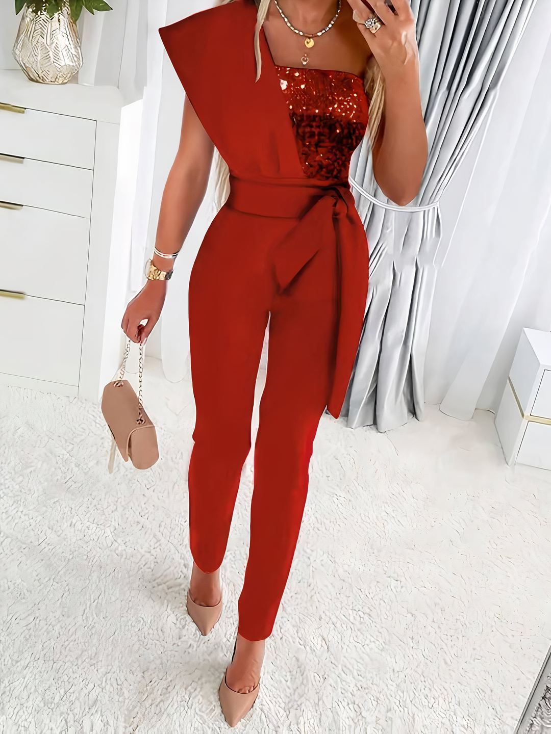 W&W Mode | Bodycon Overall Mit Glitzer