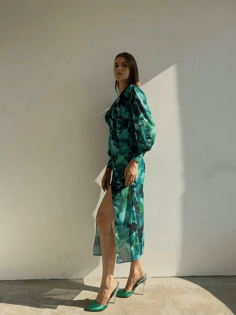 LONG SLEEVE DRESS - Elegantes Langarmkleid