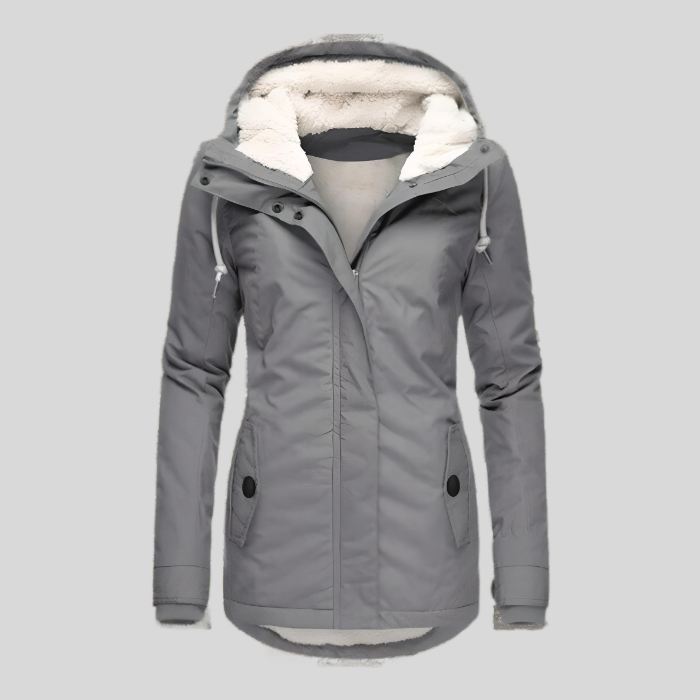 W&W Mode | Lange Wasserdichte Winterjacke Mit Kapuze & Futter