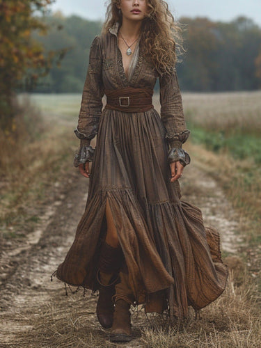 Boho-Chiffonkleid, halbtransparent und leicht
