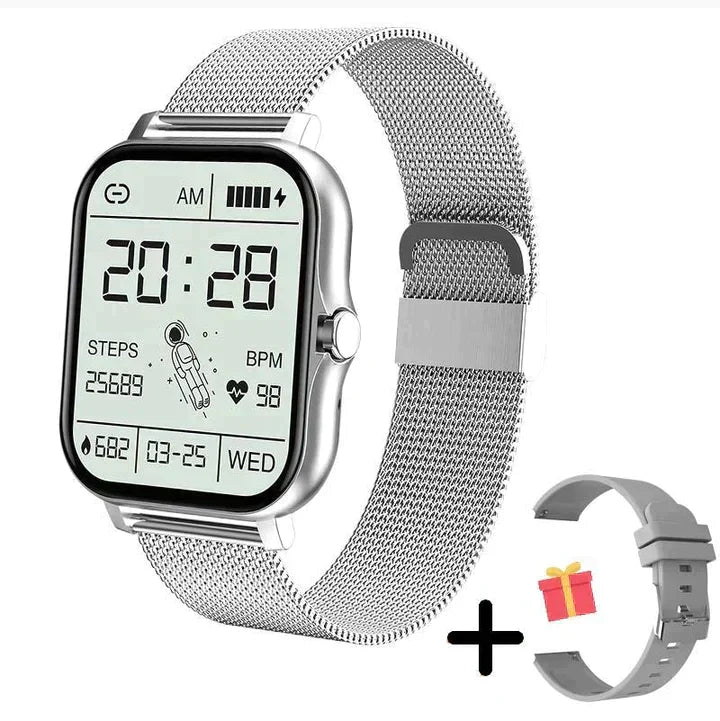 W&W Mode – Fortschrittliche Smartwatch, Metall-Mesh-Armband
