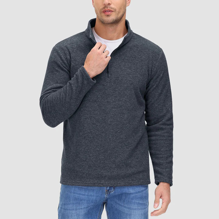 W&W Mode - Herrenpullover mit Viertelreißverschluss