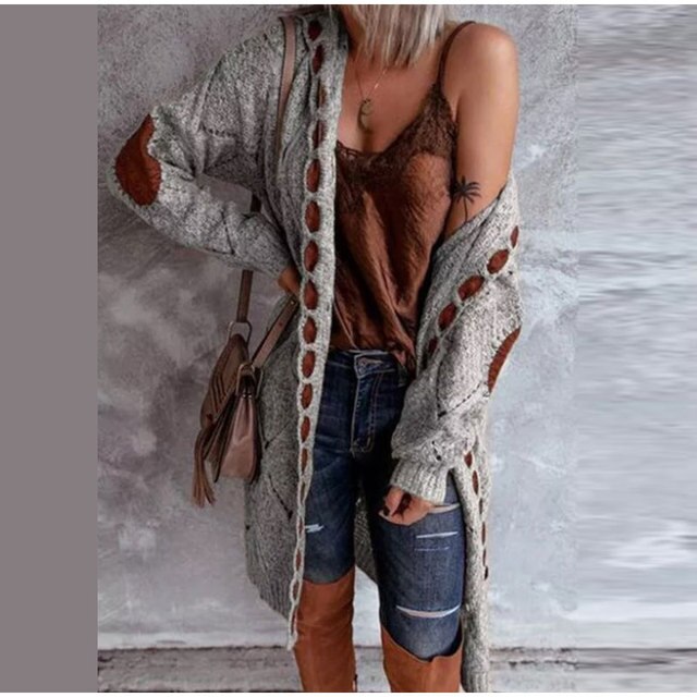 W&W Mode - Mittellange Kapuzenpullis Strickjacke