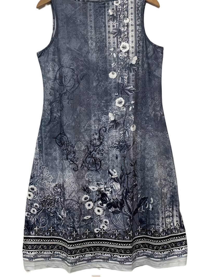 W&W Mode | Ärmellos Lockere Passform Boho Kleid Sommerkleid