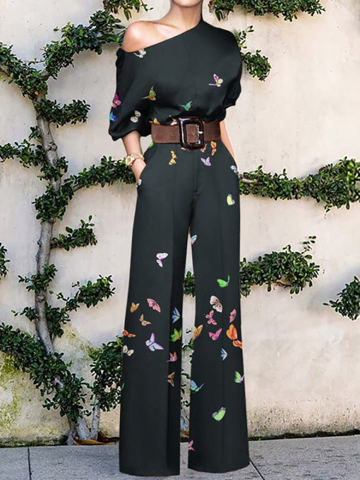 W&W Mode | trägerloser Jumpsuit mit Blumenmuster