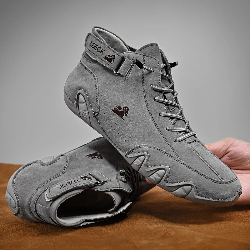W&W Mode Ultra-bequemer Rutschfester Barfußschuh aus Echtleder (Unisex)