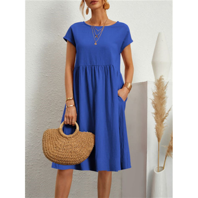 W&W Mode | Kleid Lässiges lockeres Sommerkleid für jede Gelegenheit