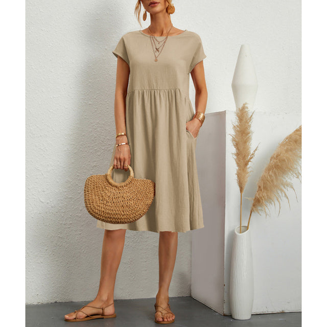 W&W Mode | Kleid Lässiges lockeres Sommerkleid für jede Gelegenheit