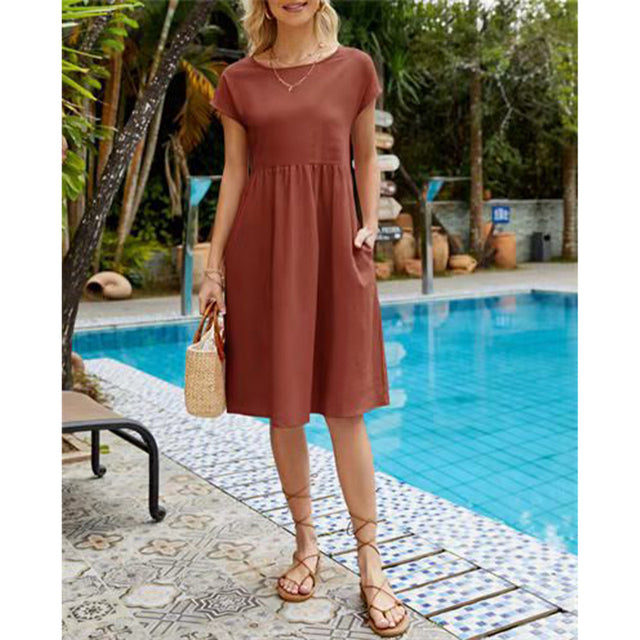 W&W Mode | Kleid Lässiges lockeres Sommerkleid für jede Gelegenheit
