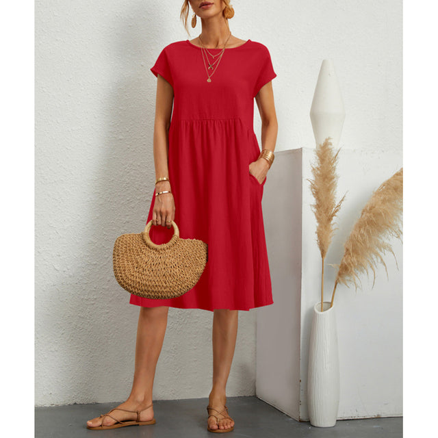 W&W Mode | Kleid Lässiges lockeres Sommerkleid für jede Gelegenheit