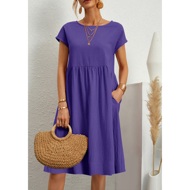 W&W Mode | Kleid Lässiges lockeres Sommerkleid für jede Gelegenheit