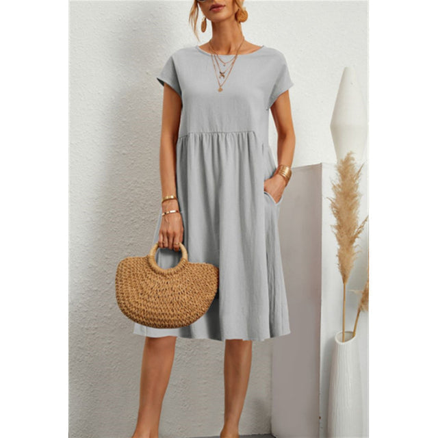 W&W Mode | Kleid Lässiges lockeres Sommerkleid für jede Gelegenheit