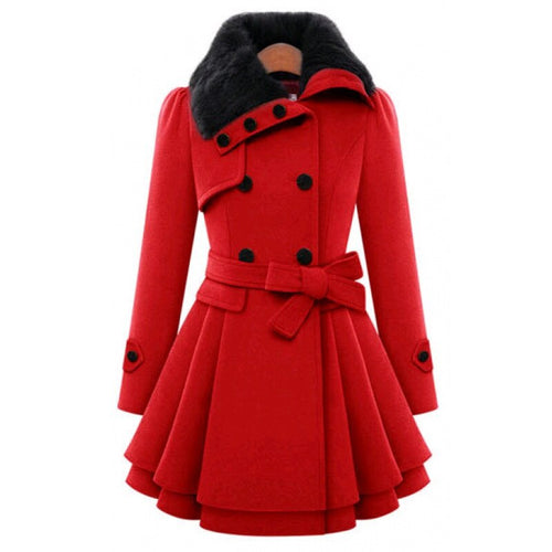 Elegante Jacke mit Kunstpelzkragen