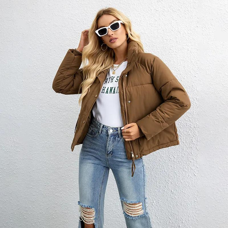 Parka Wattierte Jacke | Kurze Winterjacke für Frauen