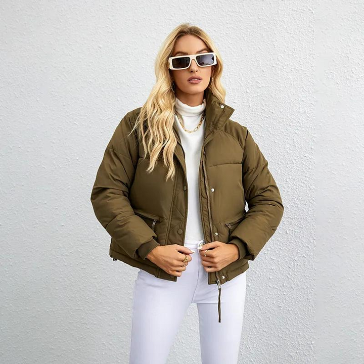 Parka Wattierte Jacke | Kurze Winterjacke für Frauen