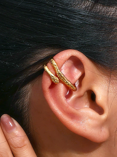 W&W Mode | Chunky Ear Cuff Gold Für Edgy Stil Upgrade