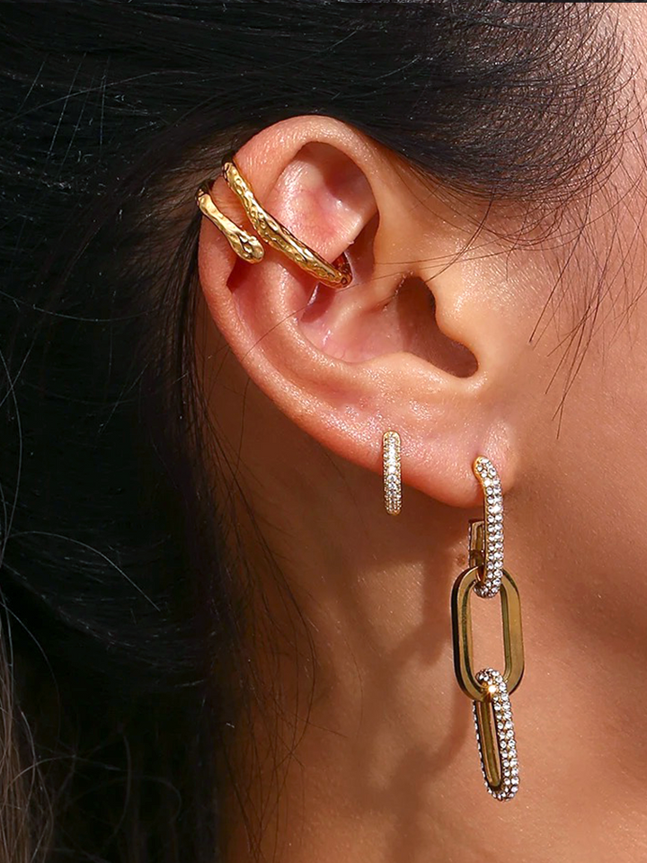 W&W Mode | Chunky Ear Cuff Gold Für Edgy Stil Upgrade
