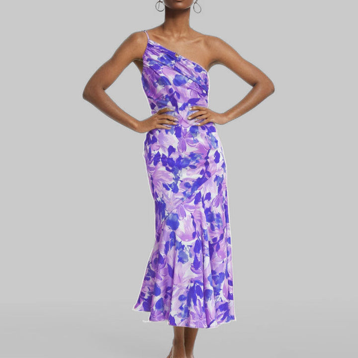 Damen Maxikleid mit schulterfreiem Design und elegantem Drapierungseffekt W&W Mode