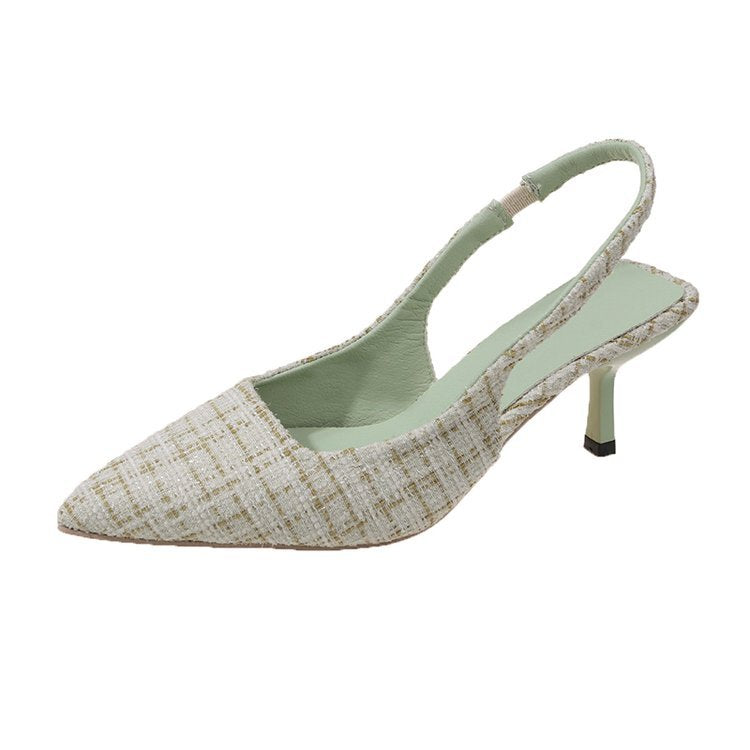 Damen Slingback-Pumps mit elegantem Stoffmix und modischem Absatz W&W Mode