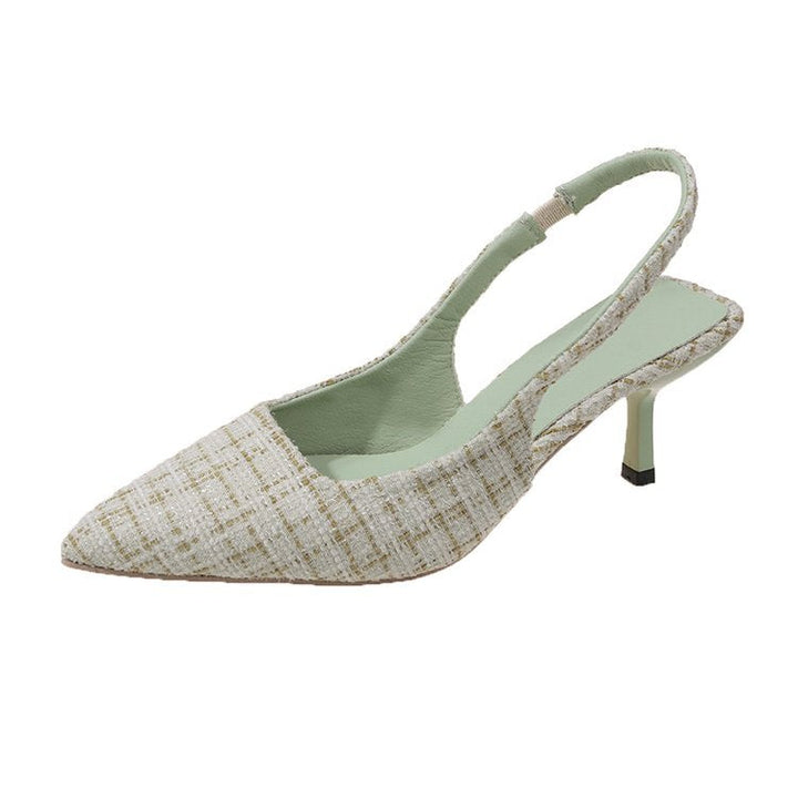 Damen Slingback-Pumps mit elegantem Stoffmix und modischem Absatz W&W Mode