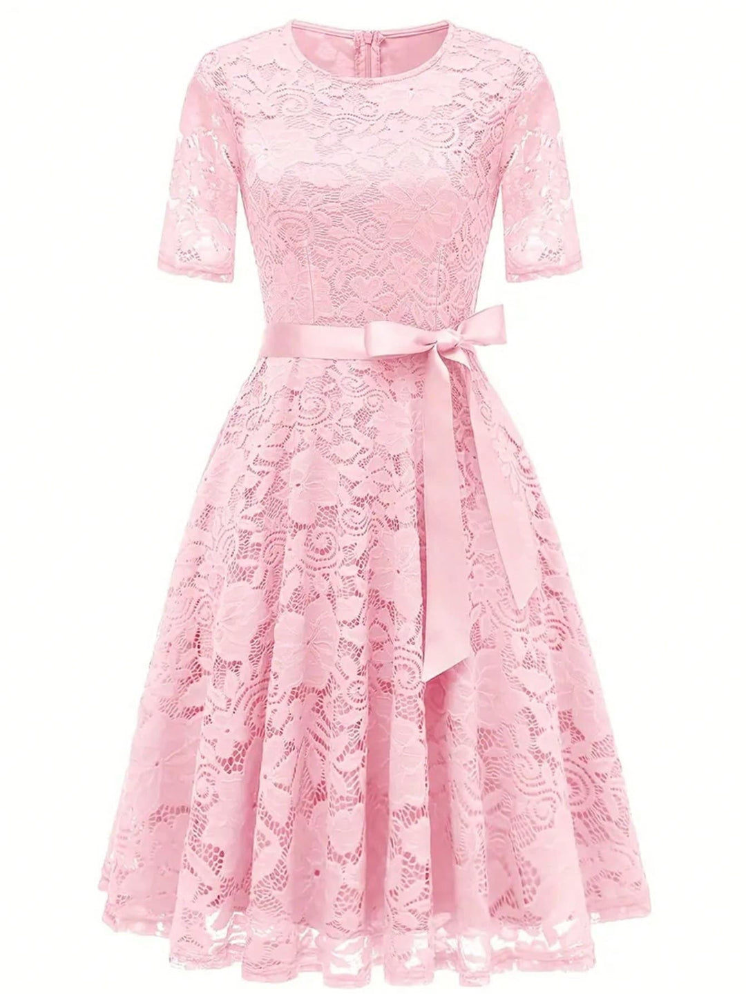 W&W Mode | Elegantes V-förmiges Spitzenabendkleid