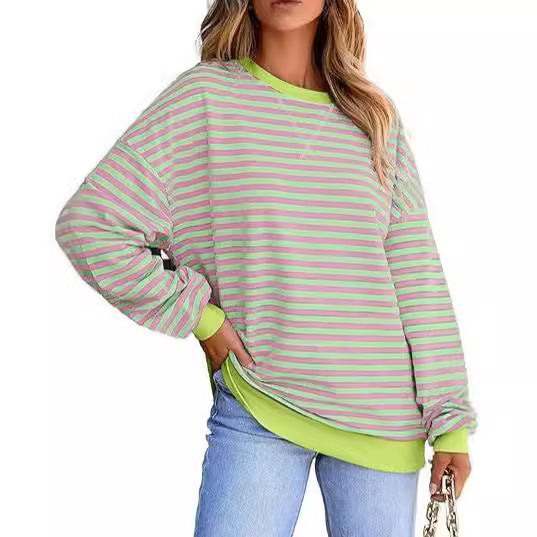W&W Mode | Farbblock-Pullover mit Kordelzug-Oberteil