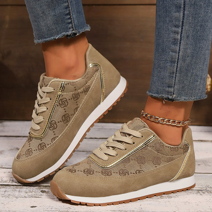 W&W Mode | Bequeme Flache Schuhe mit Blumenduschen