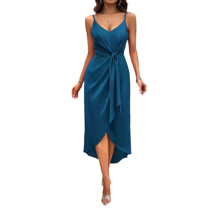 Damen Wickelkleid mit elegantem V-Ausschnitt und verspieltem Schlitz W&W Mode
