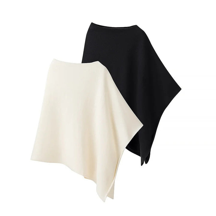 Damen Schalponcho aus hochwertiger Wolle und elastischem Material W&W Mode