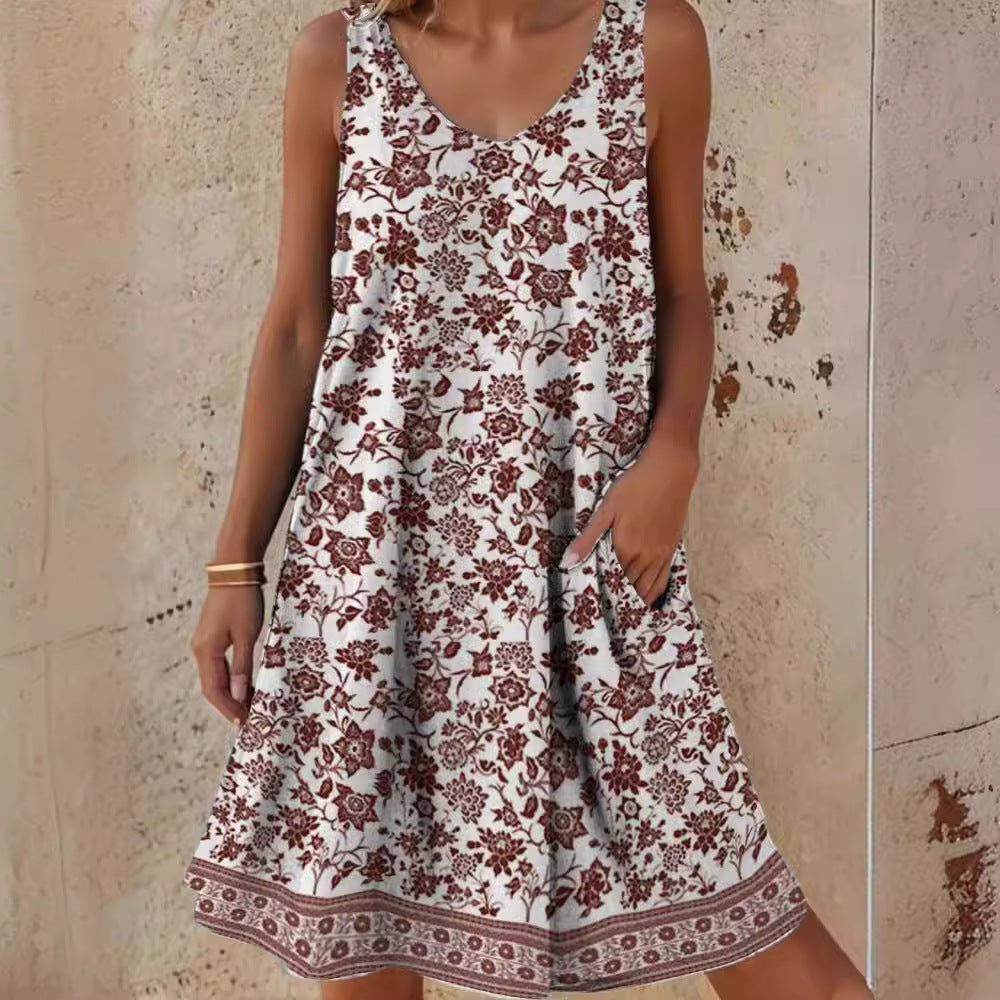 Damen Freizeitkleid mit lässigem Schnitt und floralem Design W&W Mode