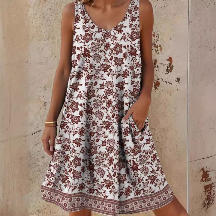 Damen Freizeitkleid mit lässigem Schnitt und floralem Design W&W Mode