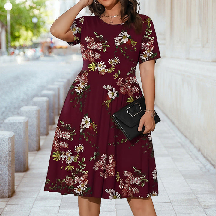 Damen Midikleid mit floralem Design und elegantem Schnitt W&W Mode