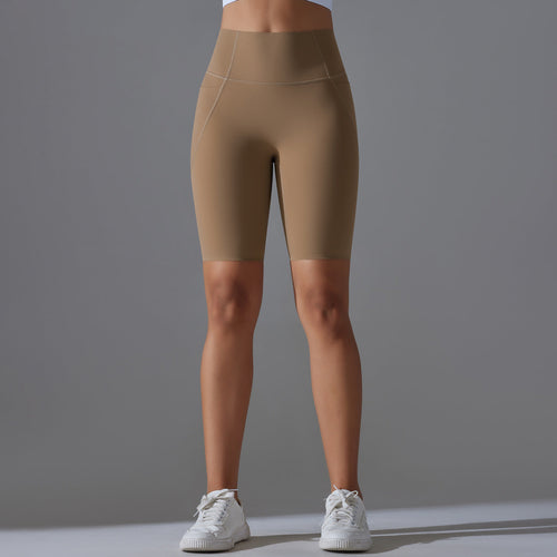 Damen Rad-Shorts mit hohem Bund und praktischen Seitentaschen W&W Mode