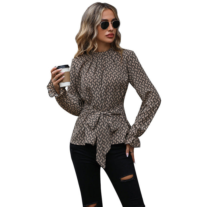 Damen Bluse mit elegantem Wickeldesign und dekorativen Rüschendetails W&W Mode