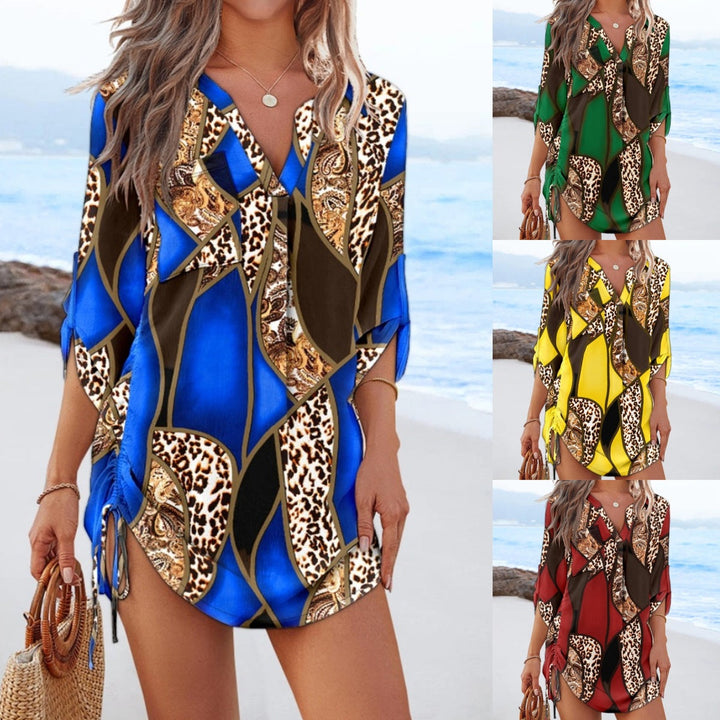 Damen Freizeitbluse mit modischem Muster und lockerer Passform W&W Mode