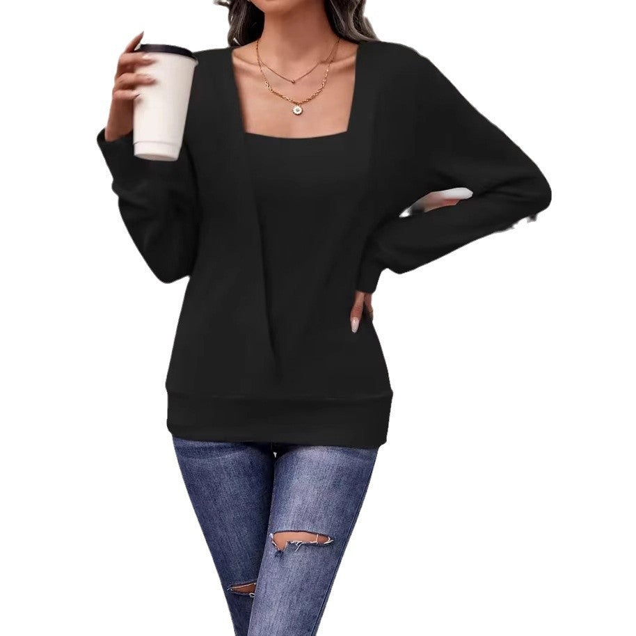 Damen eleganter Pullover mit V-Ausschnitt und schickem Details W&W Mode
