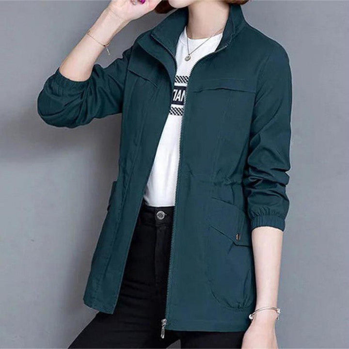 Damen-Trenchcoat mit Reißverschluss und leichter Ausführung