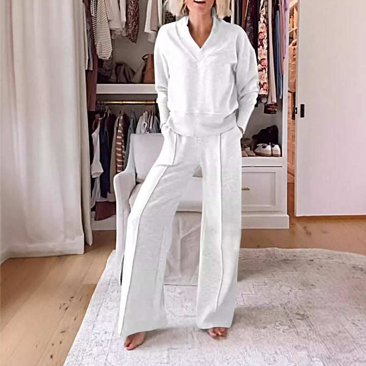 W&W Mode | Lockeres Oberteil und Hose mit weitem Bein Set