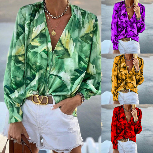 Damen Bluse mit floralem Muster und eleganter Schnittführung W&W Mode