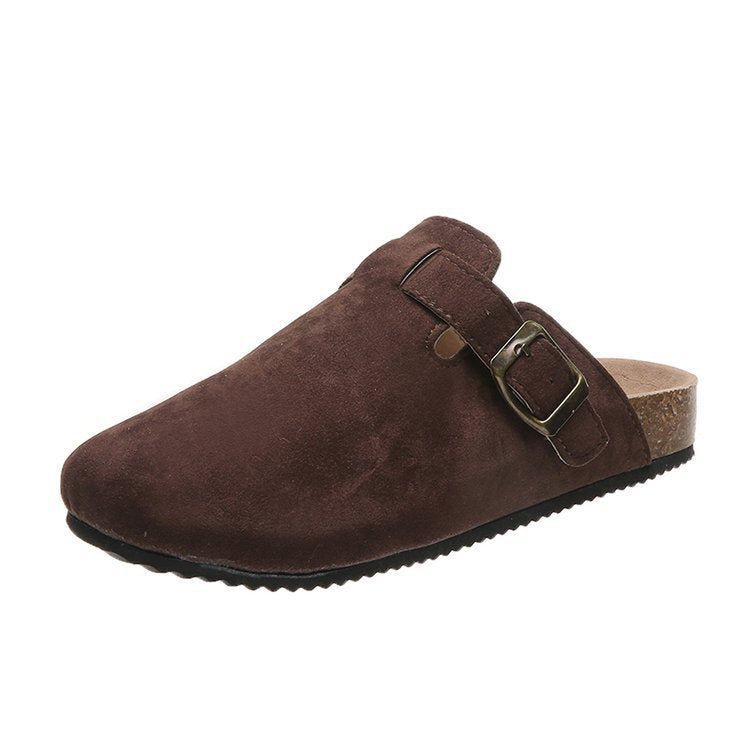 Damen Clogs mit elegantem Lederobermaterial und modischem Schnallen-Design W&W Mode