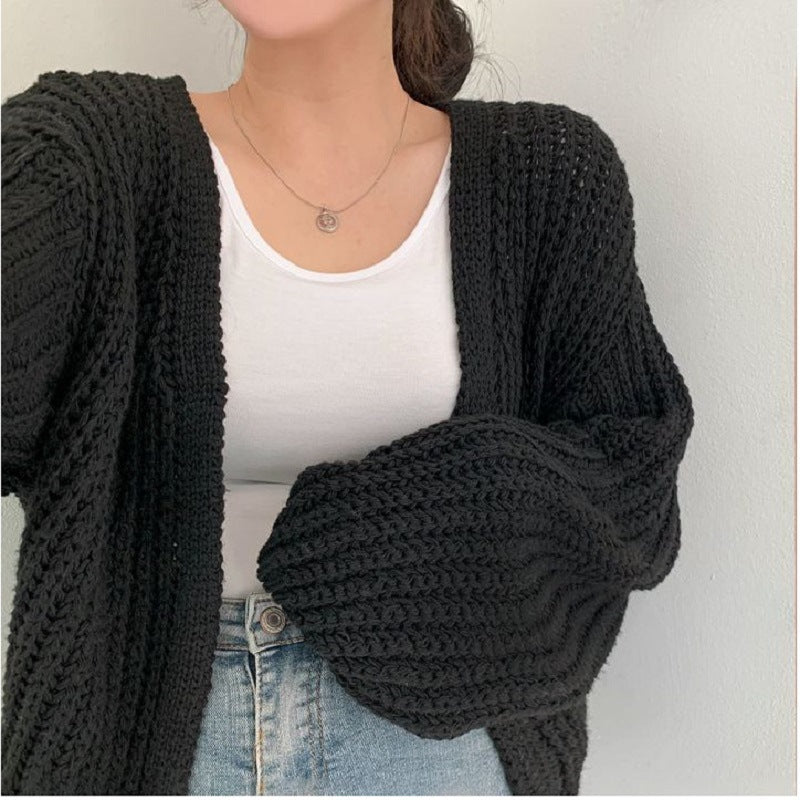 W&W Mode | Offener Strickjacke Aus Dickem Strick Für Damen