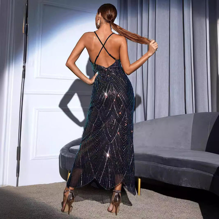 W&W Mode | Feierliche Performance Pailletten Abendkleid