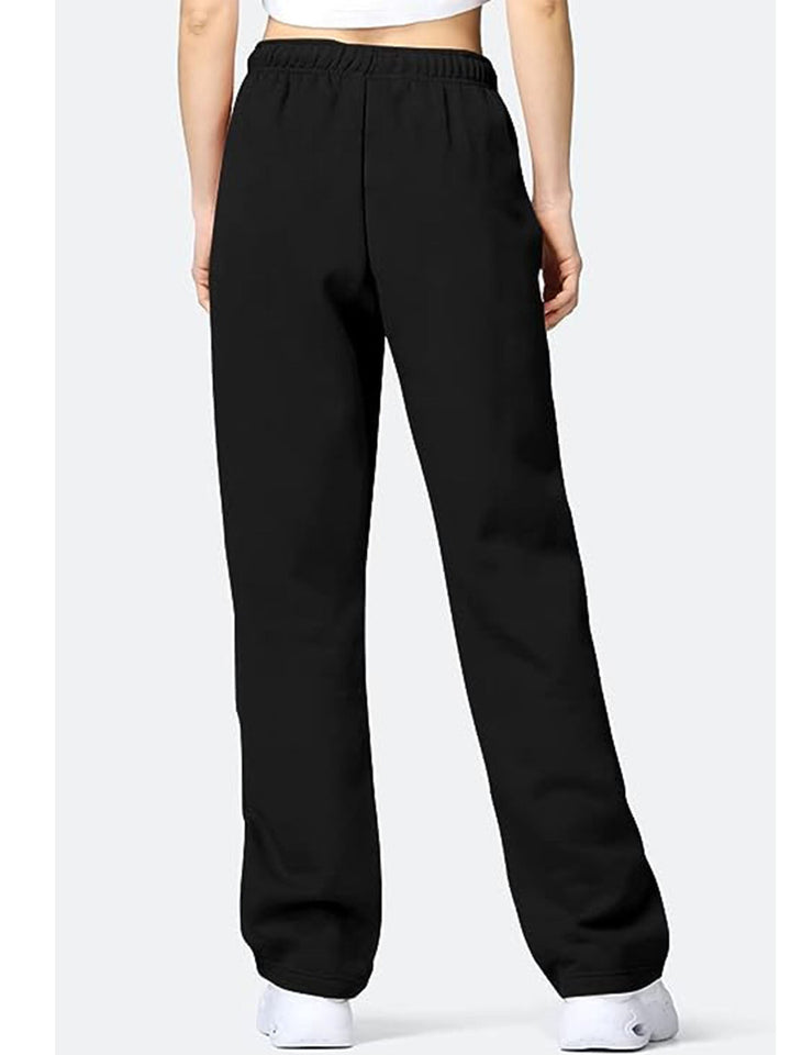 Damen Bequeme Freizeithose mit elastischem Bund und seitlichen Taschen W&W Mode