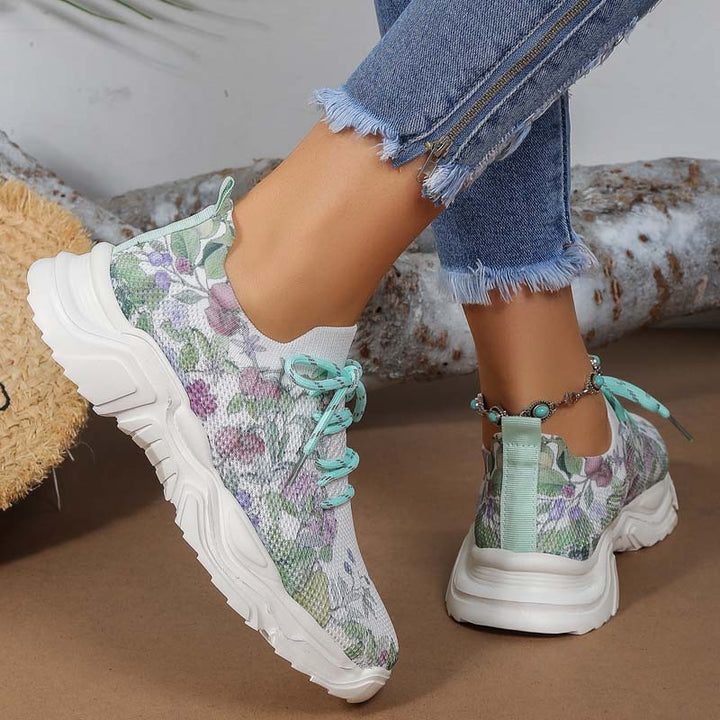 W&W Mode | Lässige Turnschuhe Mit Blumendruck