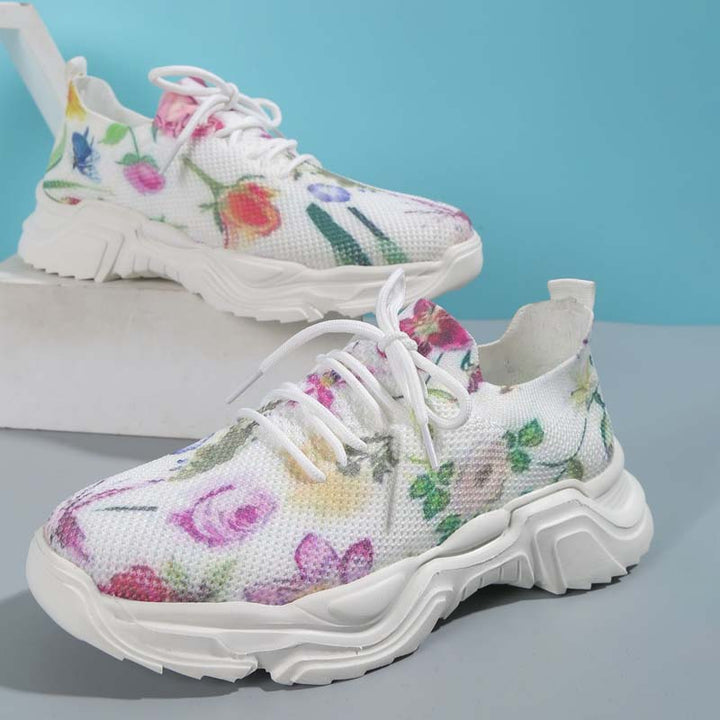 W&W Mode | Lässige Turnschuhe Mit Blumendruck