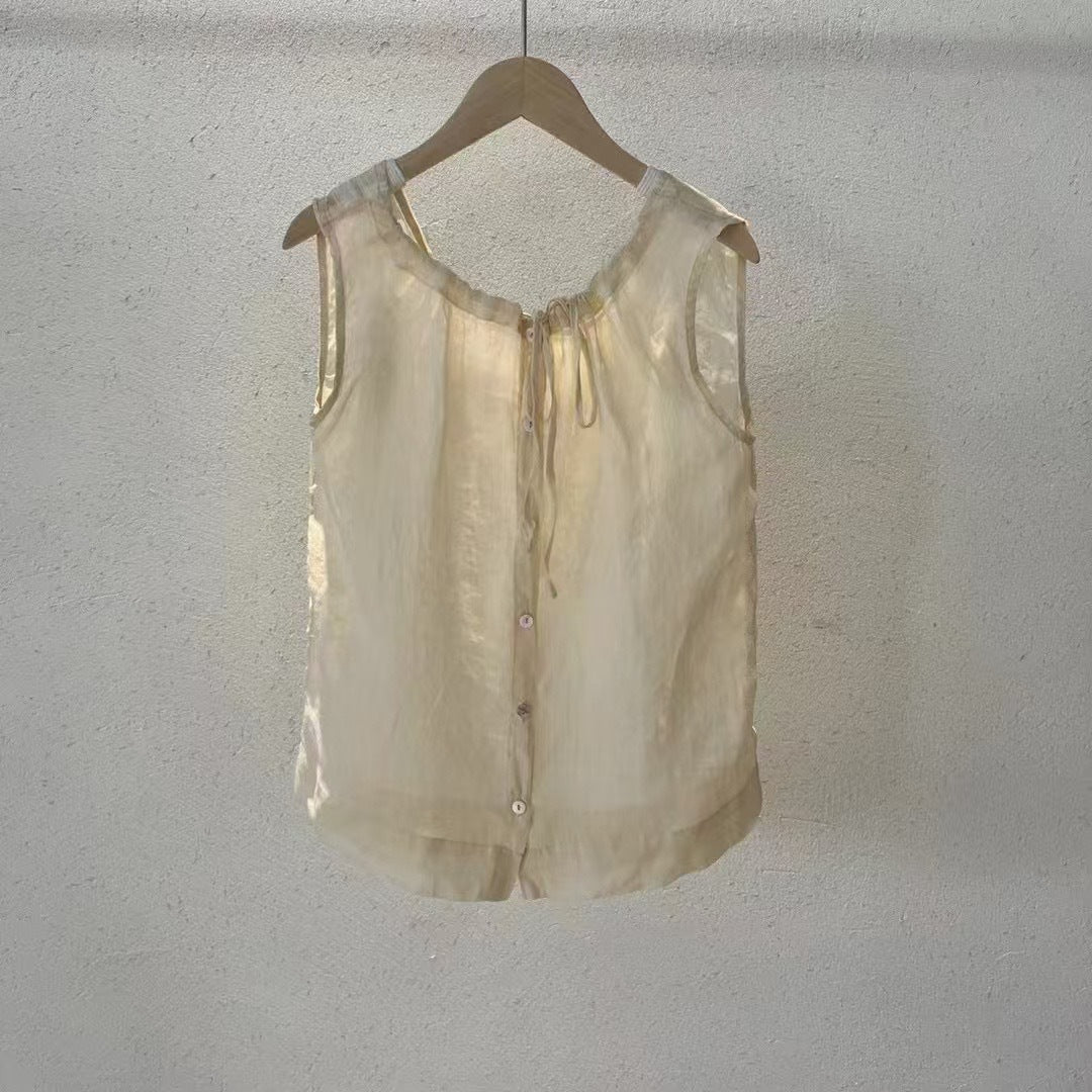 Damen Soft Linen Tank Top W&W Mode