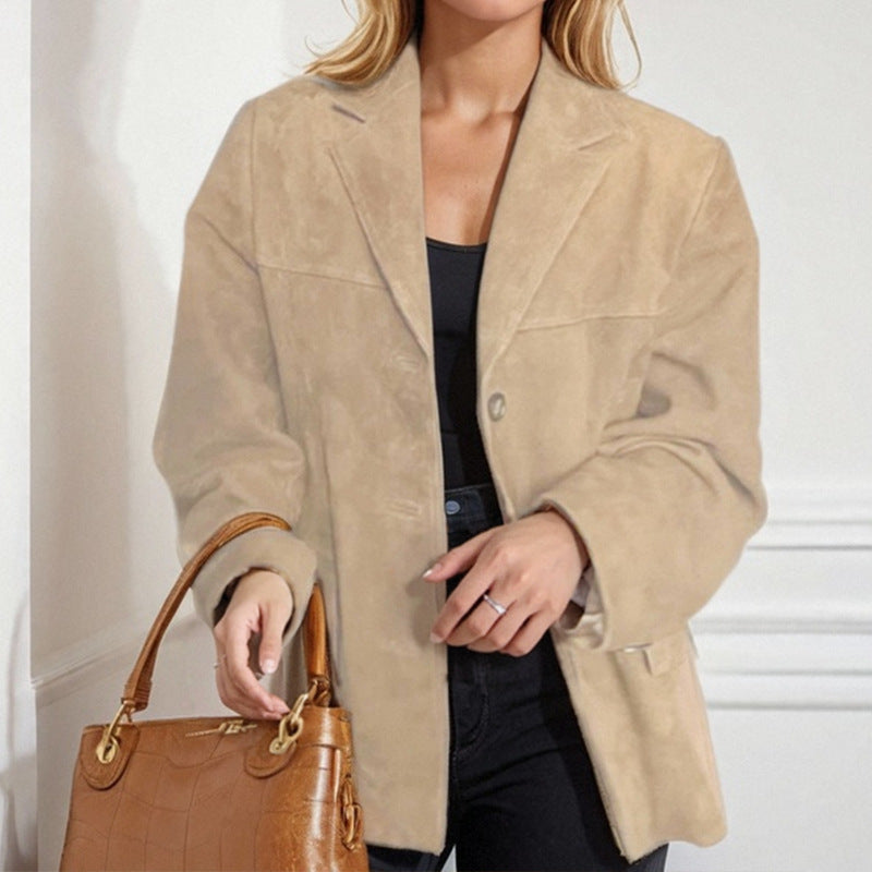 Damen Blazerjacke aus weich strukturierter Mikrofaser W&W Mode