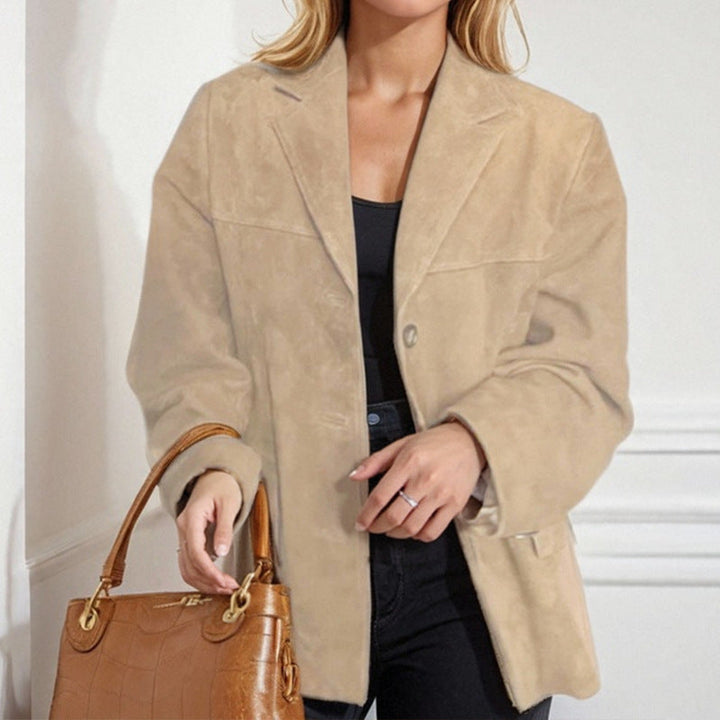 Damen Blazerjacke aus weich strukturierter Mikrofaser W&W Mode