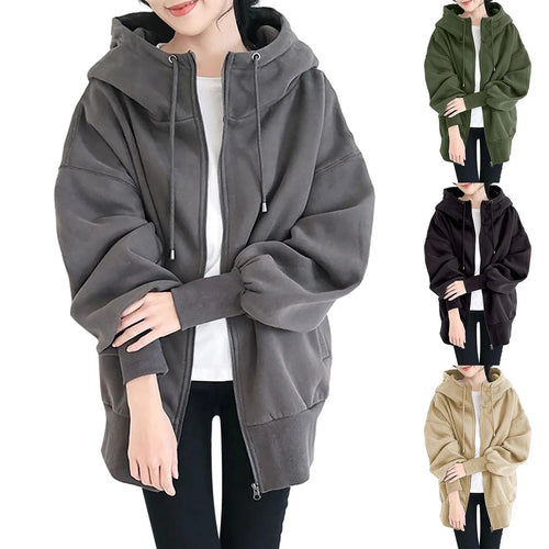 W&W Mode | Hooded Long Zip-Up Fleece Hoodies